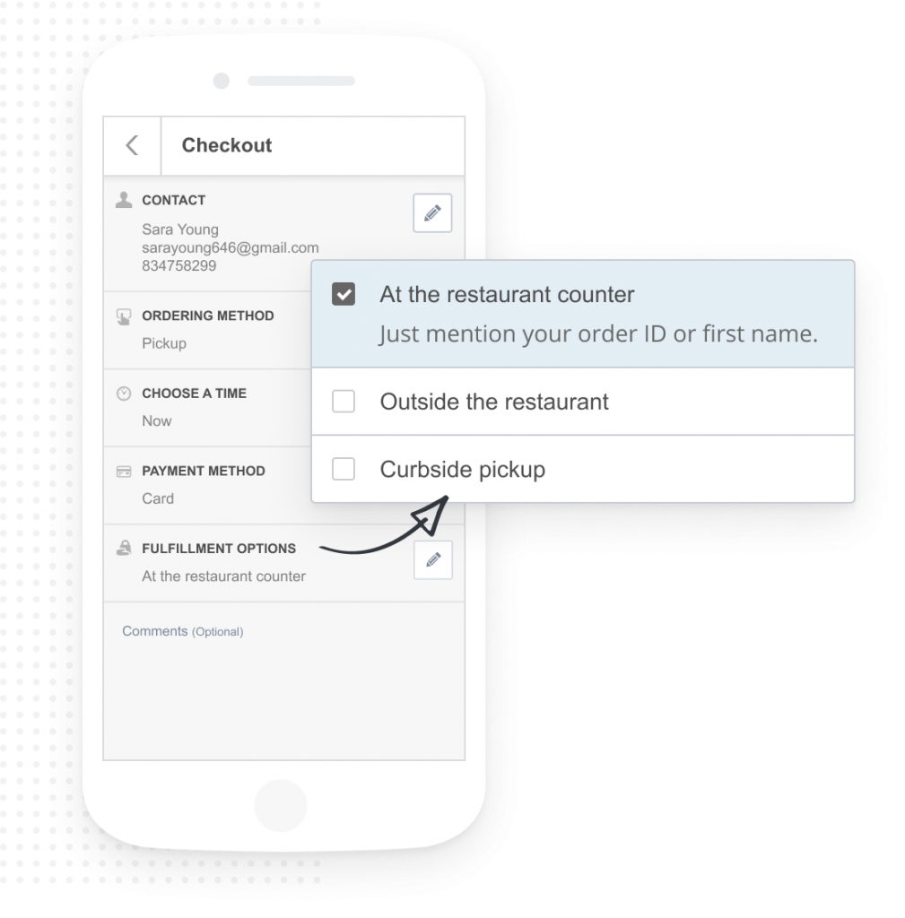 Screenshot of the user panel 